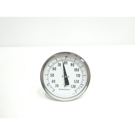 Ashcroft 5IN 4IN 30-130F BIMETAL THERMOMETER VE3CBAC